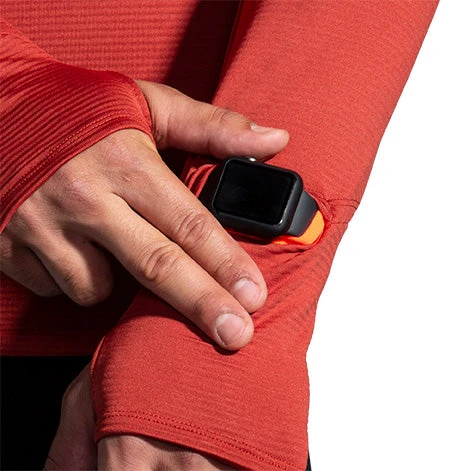 Brooks Men's Notch Thermal Hoodie - Copper/Heather Dark Copper (211402682) - Image 4