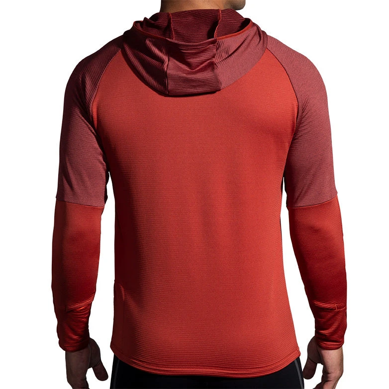 Brooks Men's Notch Thermal Hoodie - Copper/Heather Dark Copper (211402682) - Image 2