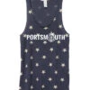 Women's Portsmouth Racerback Stars And Stripes Tank - Navy Blue (PORT-AA1927P-S)