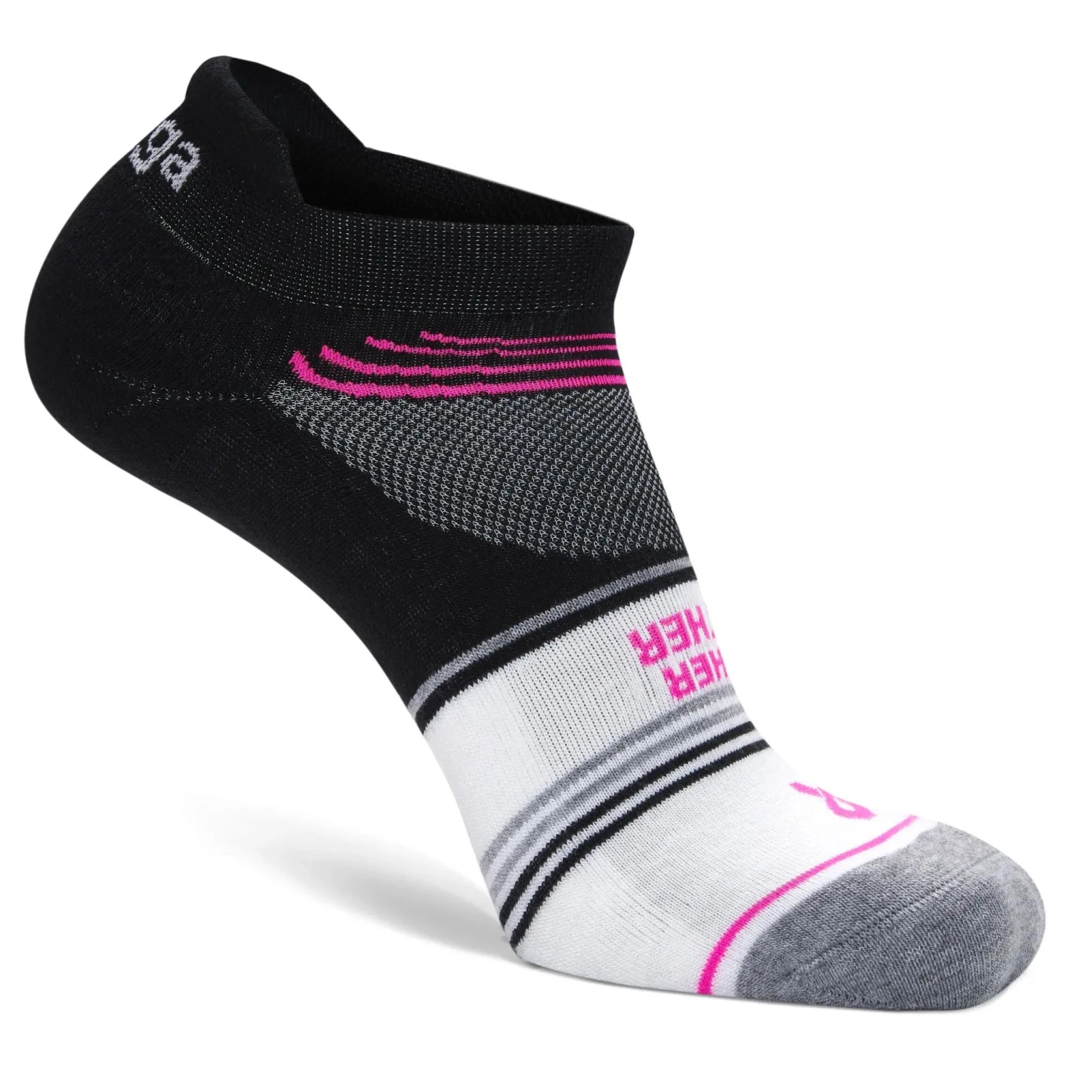 Balega Women's Grit And Grace Further Togethers Running Socks - Black/White/Pink (7494-3283)