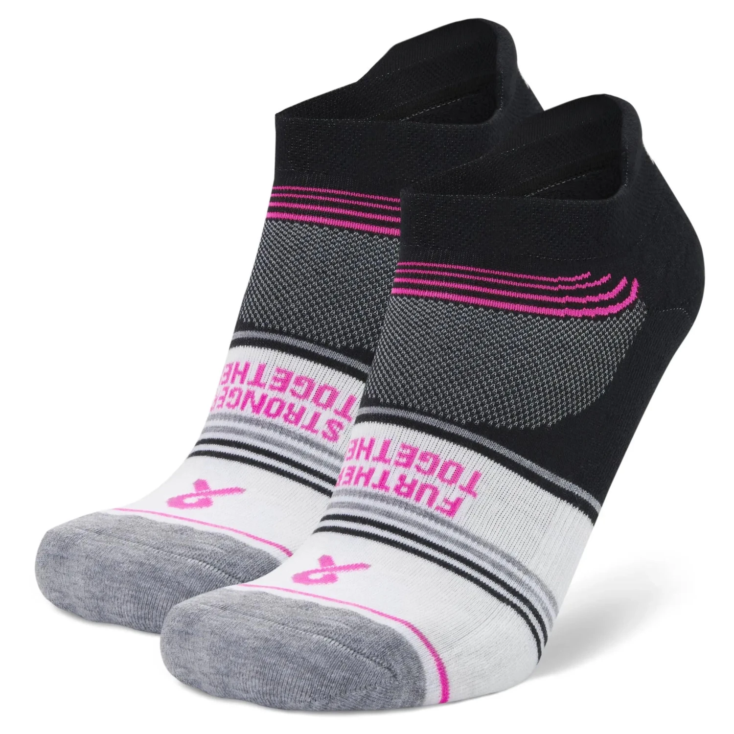 Balega Women's Grit And Grace Further Togethers Running Socks - Black/White/Pink (7494-3283) - Image 5