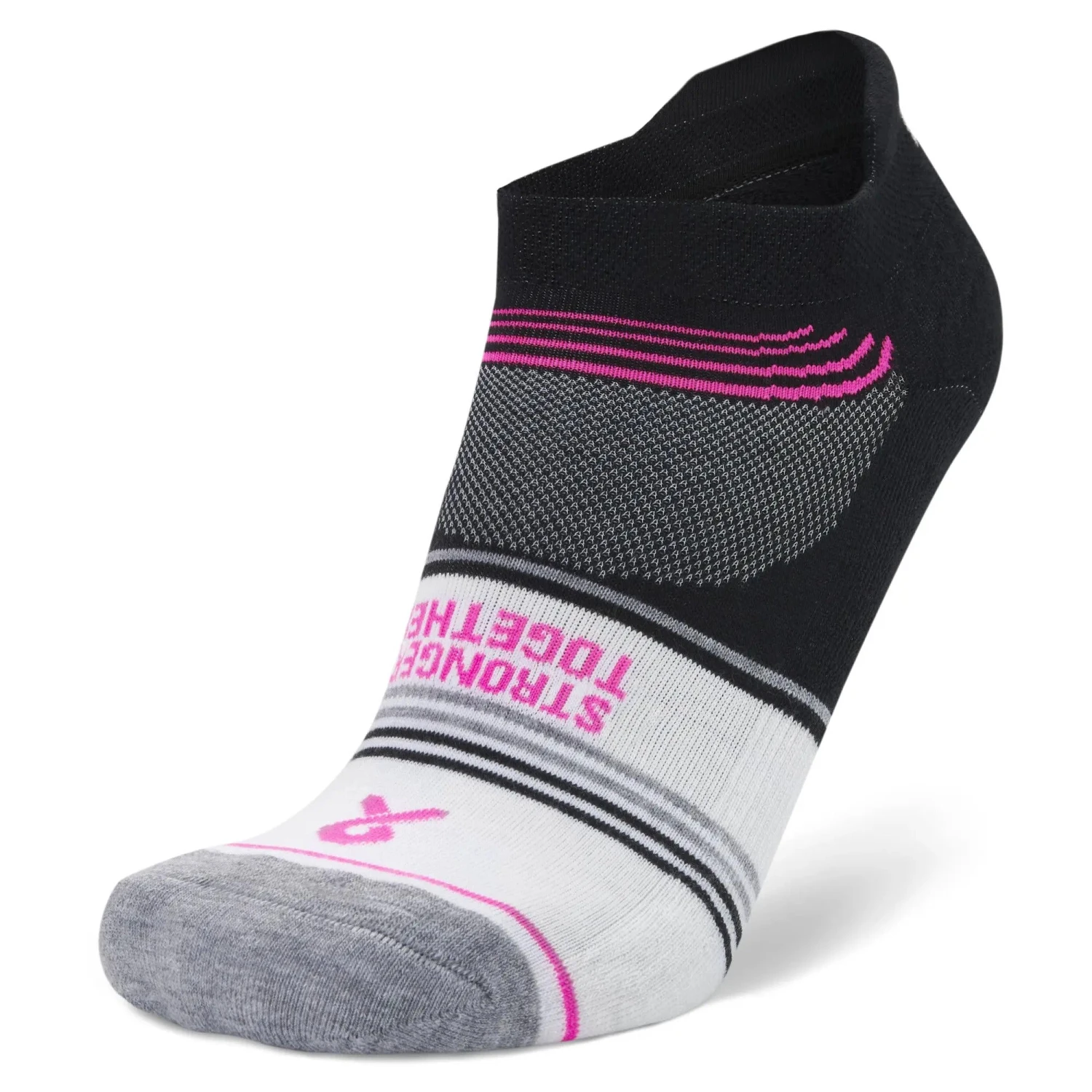 Balega Women's Grit And Grace Further Togethers Running Socks - Black/White/Pink (7494-3283) - Image 2